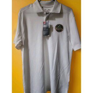 Under Armour Heatgear Loose Golf Polo NWT Medium UPF Cr60 100th Anniversary Army